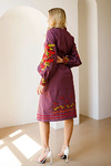 Bordo embroidered long dress Kylyna